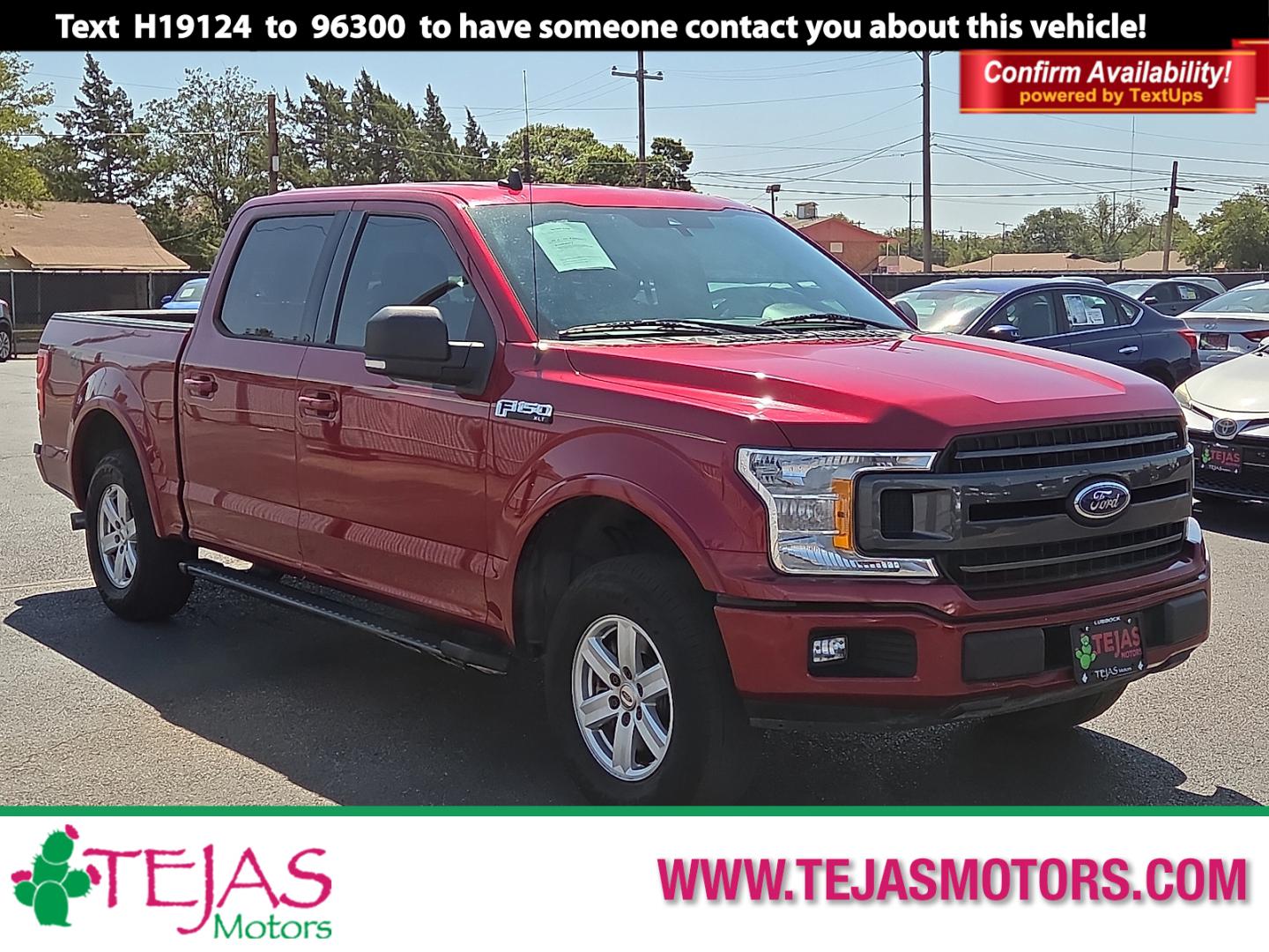 2019 Ruby Red Metallic Tinted Clearcoat - RR /Black - FB Ford F-150 XLT (1FTEW1CP6KF) with an 2.7L V6 EcoBoost Engine engine, located at 4110 Avenue Q, Lubbock, 79412, 33.556553, -101.855820 - 08/22/2026 KEY IN ENVELOPE GOD- Photo#0