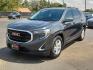 2018 GRAY GMC Terrain SLE (3GKALMEV7JL) with an 1.5L I-4 direct injection, DOHC, variable valve control, intercooled turbo, regular gasoline, engine with 170HP engine, located at 4110 Avenue Q, Lubbock, 79412, 33.556553, -101.855820 - 08/28/2026 KEY IN ENVELOPE GOD- Photo#1
