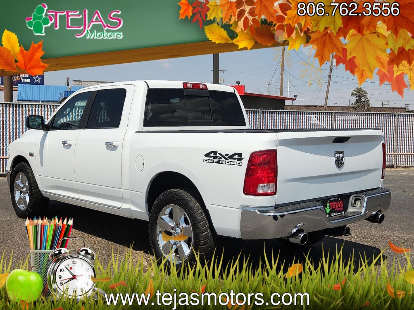 2015 Bright White Clearcoat - PW7 /Diesel Gray/Black - X8 Ram 1500 Big Horn (3C6RR7LT1FG) with an HEMI 5.7L V-8 variable valve control, regular unleaded, engine with cylinder deactivation and 395HP engine, located at 4110 Avenue Q, Lubbock, 79412, 33.556553, -101.855820- Photo#2