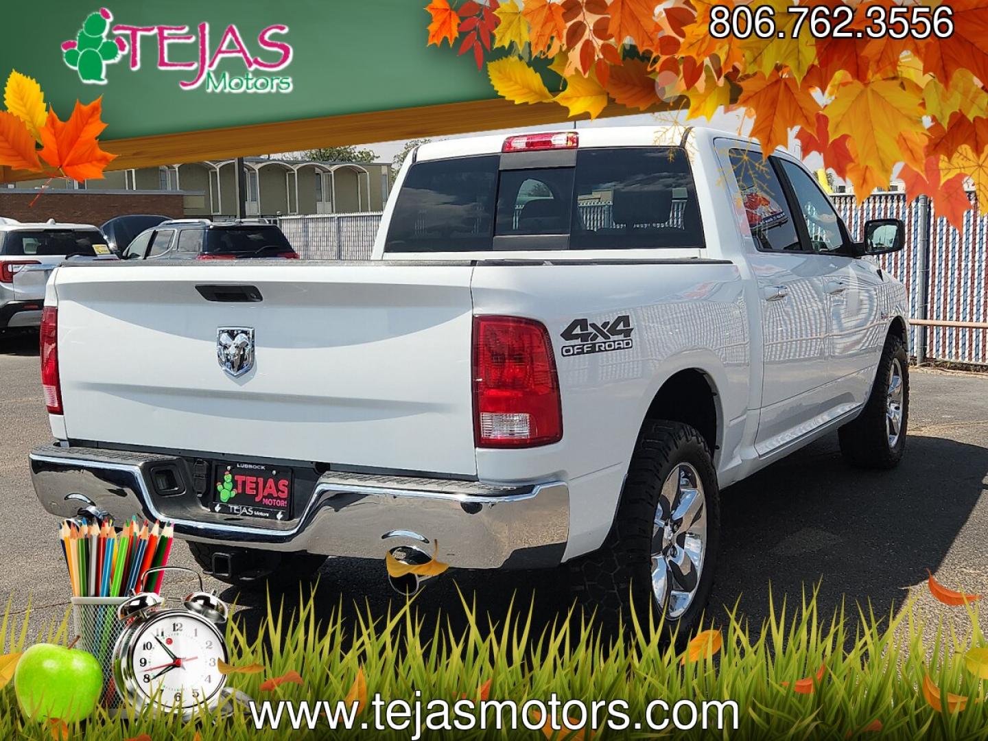 2015 Bright White Clearcoat - PW7 /Diesel Gray/Black - X8 Ram 1500 Big Horn (3C6RR7LT1FG) with an HEMI 5.7L V-8 variable valve control, regular unleaded, engine with cylinder deactivation and 395HP engine, located at 4110 Avenue Q, Lubbock, 79412, 33.556553, -101.855820- Photo#3