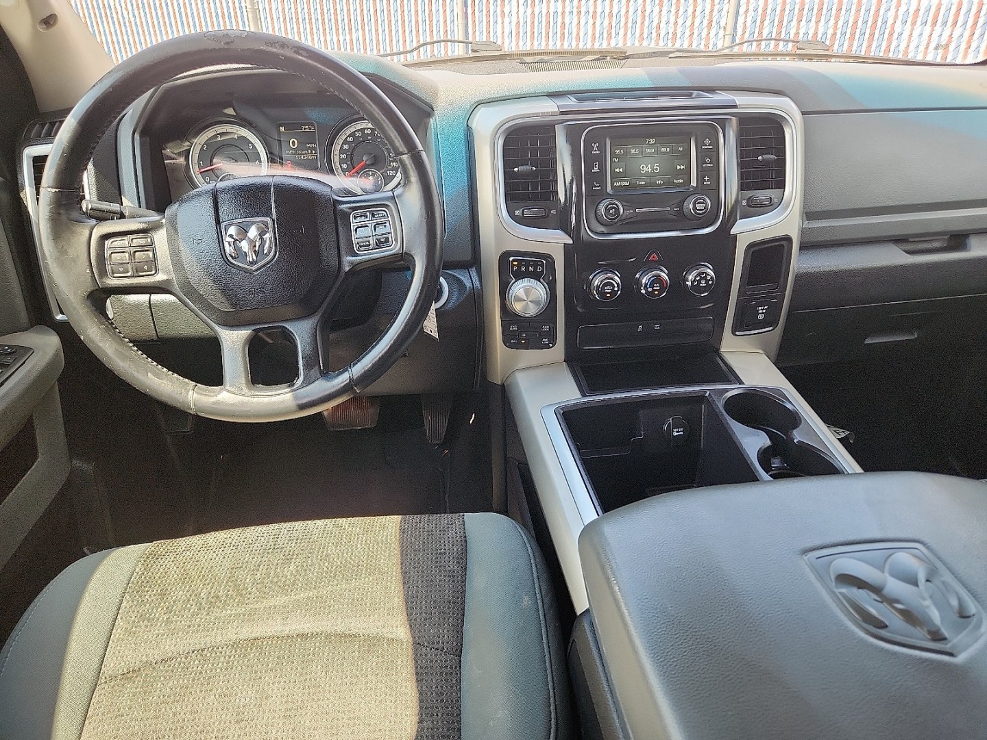 2015 Bright White Clearcoat - PW7 /Diesel Gray/Black - X8 Ram 1500 Big Horn (3C6RR7LT1FG) with an HEMI 5.7L V-8 variable valve control, regular unleaded, engine with cylinder deactivation and 395HP engine, located at 4110 Avenue Q, Lubbock, 79412, 33.556553, -101.855820- Photo#6