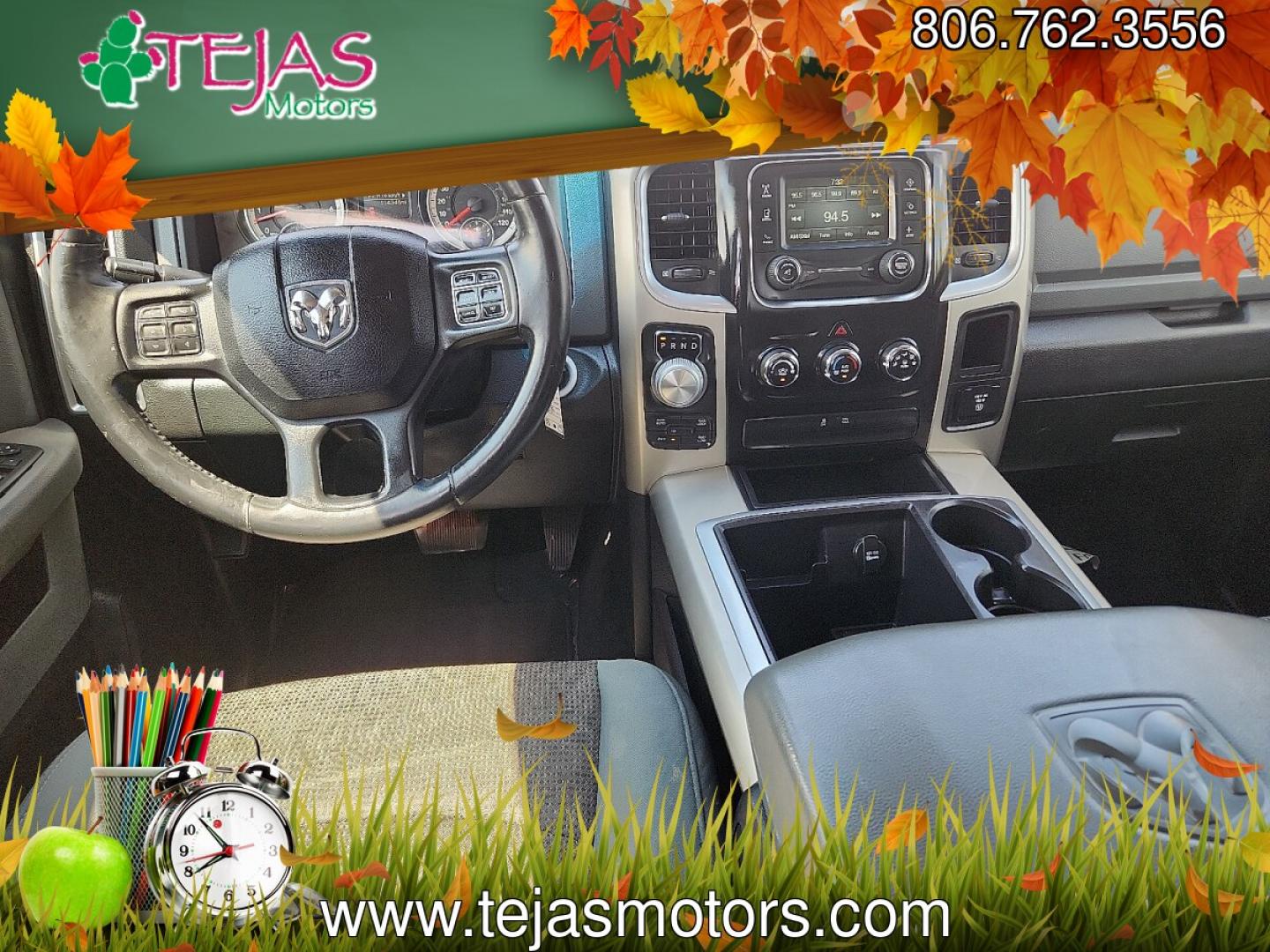 2015 Bright White Clearcoat - PW7 /Diesel Gray/Black - X8 Ram 1500 Big Horn (3C6RR7LT1FG) with an HEMI 5.7L V-8 variable valve control, regular unleaded, engine with cylinder deactivation and 395HP engine, located at 4110 Avenue Q, Lubbock, 79412, 33.556553, -101.855820- Photo#6