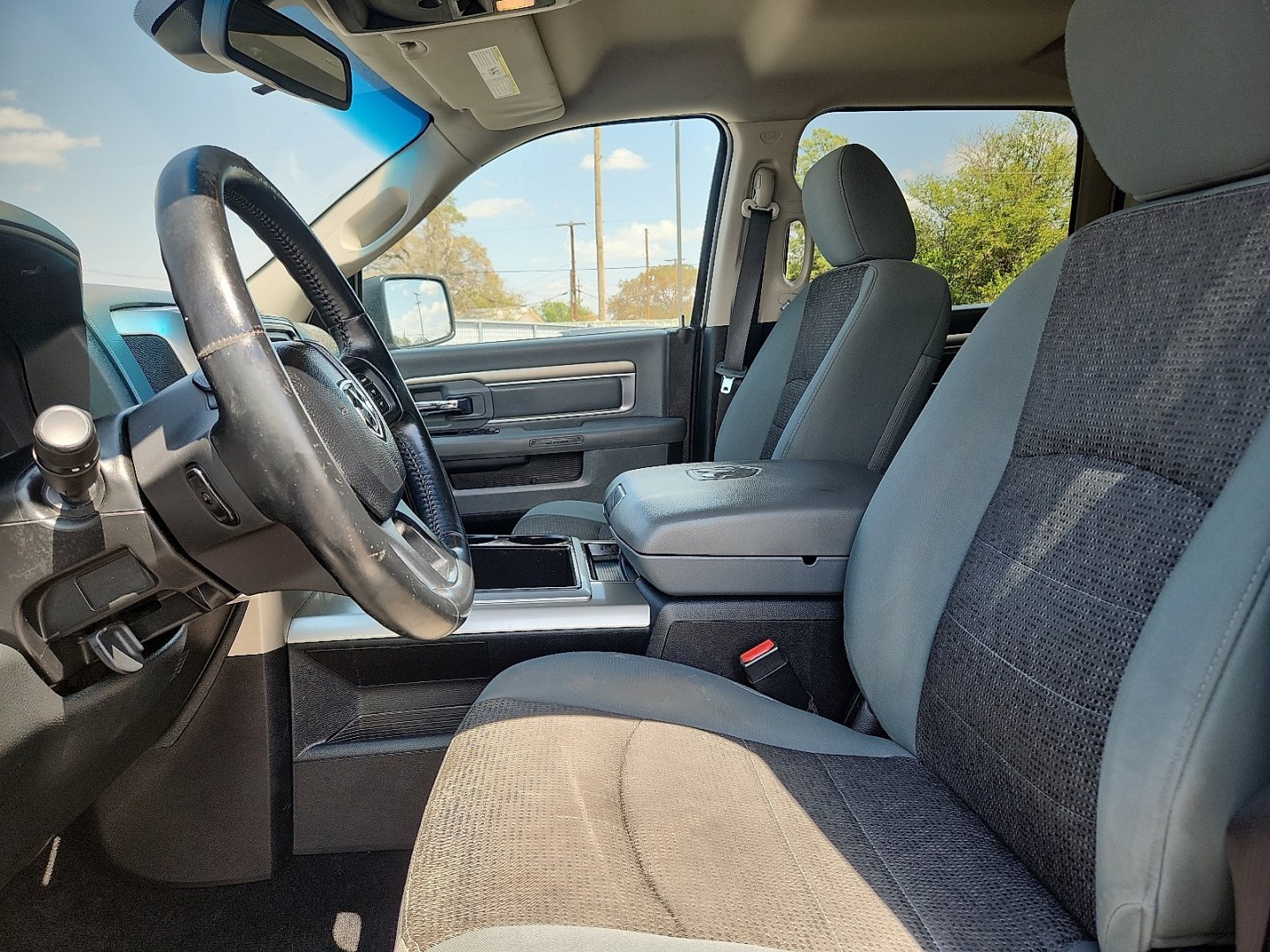 2015 Bright White Clearcoat - PW7 /Diesel Gray/Black - X8 Ram 1500 Big Horn (3C6RR7LT1FG) with an HEMI 5.7L V-8 variable valve control, regular unleaded, engine with cylinder deactivation and 395HP engine, located at 4110 Avenue Q, Lubbock, 79412, 33.556553, -101.855820- Photo#7