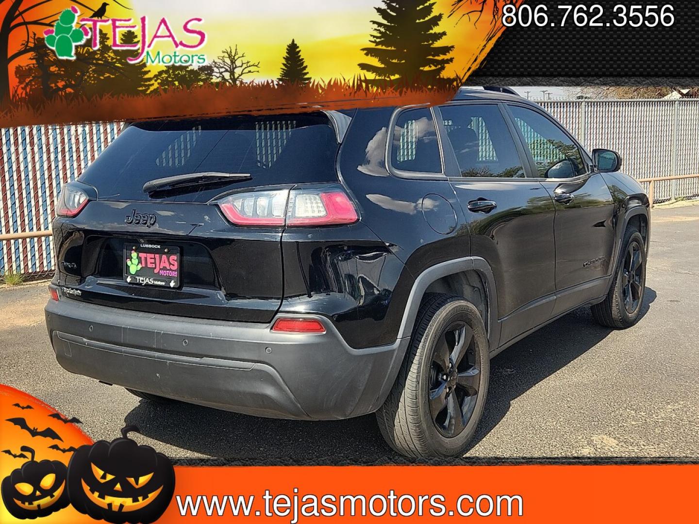 2019 BLACK /Black - X9 Jeep Cherokee Altitude 4x4 (1C4PJMLB6KD) with an MultiAir2 Tigershark 2.4L I-4 variable valve control, regular gasoline, engine with 180HP engine, located at 4110 Avenue Q, Lubbock, 79412, 33.556553, -101.855820 - 08/29/2026 key in envelope god- Photo#3