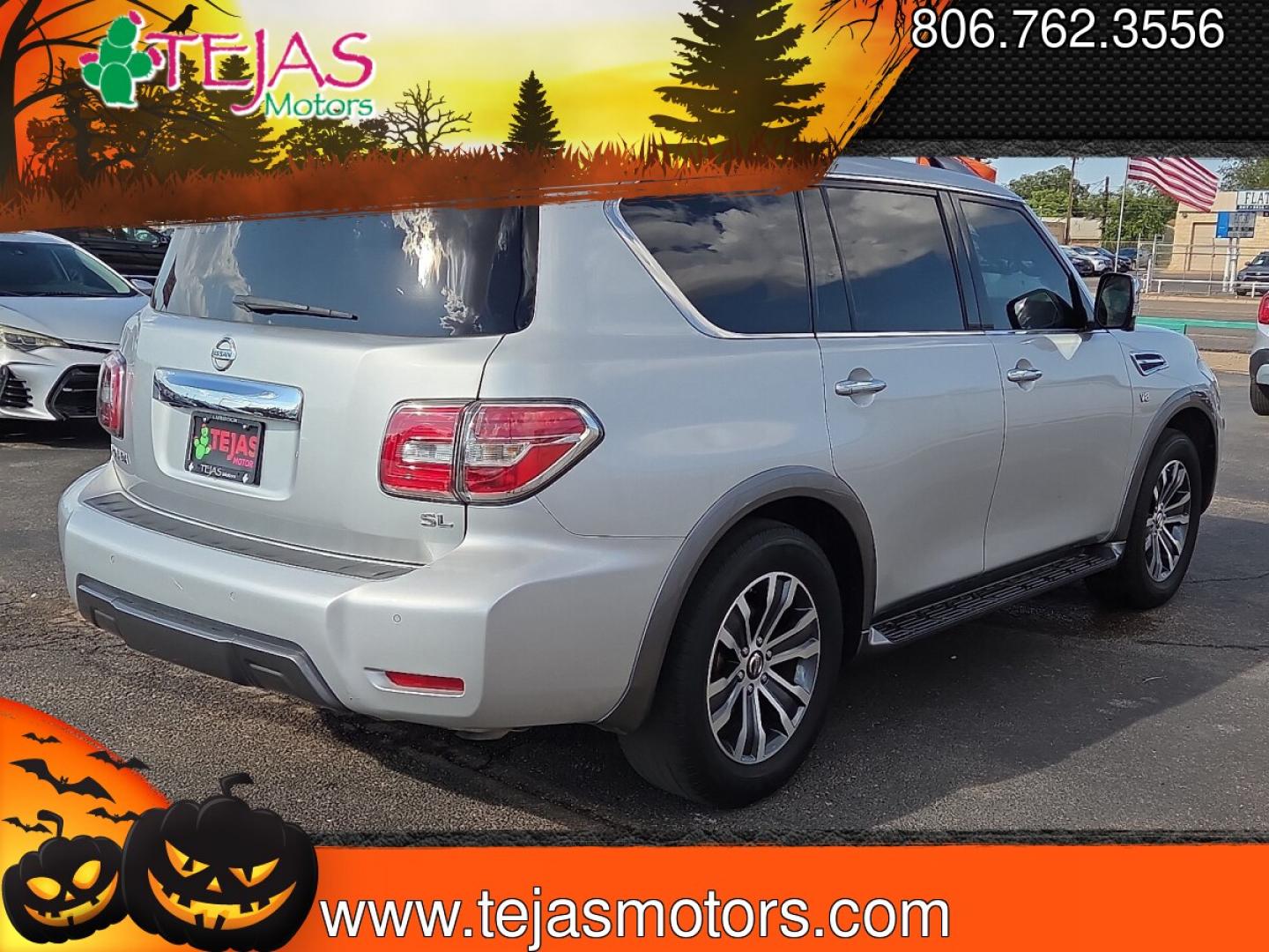 2019 Brilliant Silver Metallic - K23 /Charcoal - G Nissan Armada SL (JN8AY2ND1K9) with an Endurance 5.6L V-8 direct injection, DOHC, variable valve control, regular gasoline, engine with 390HP engine, located at 4110 Avenue Q, Lubbock, 79412, 33.556553, -101.855820 - 09/04/2026 KEY IN ENVELOPE GOD- Photo#2