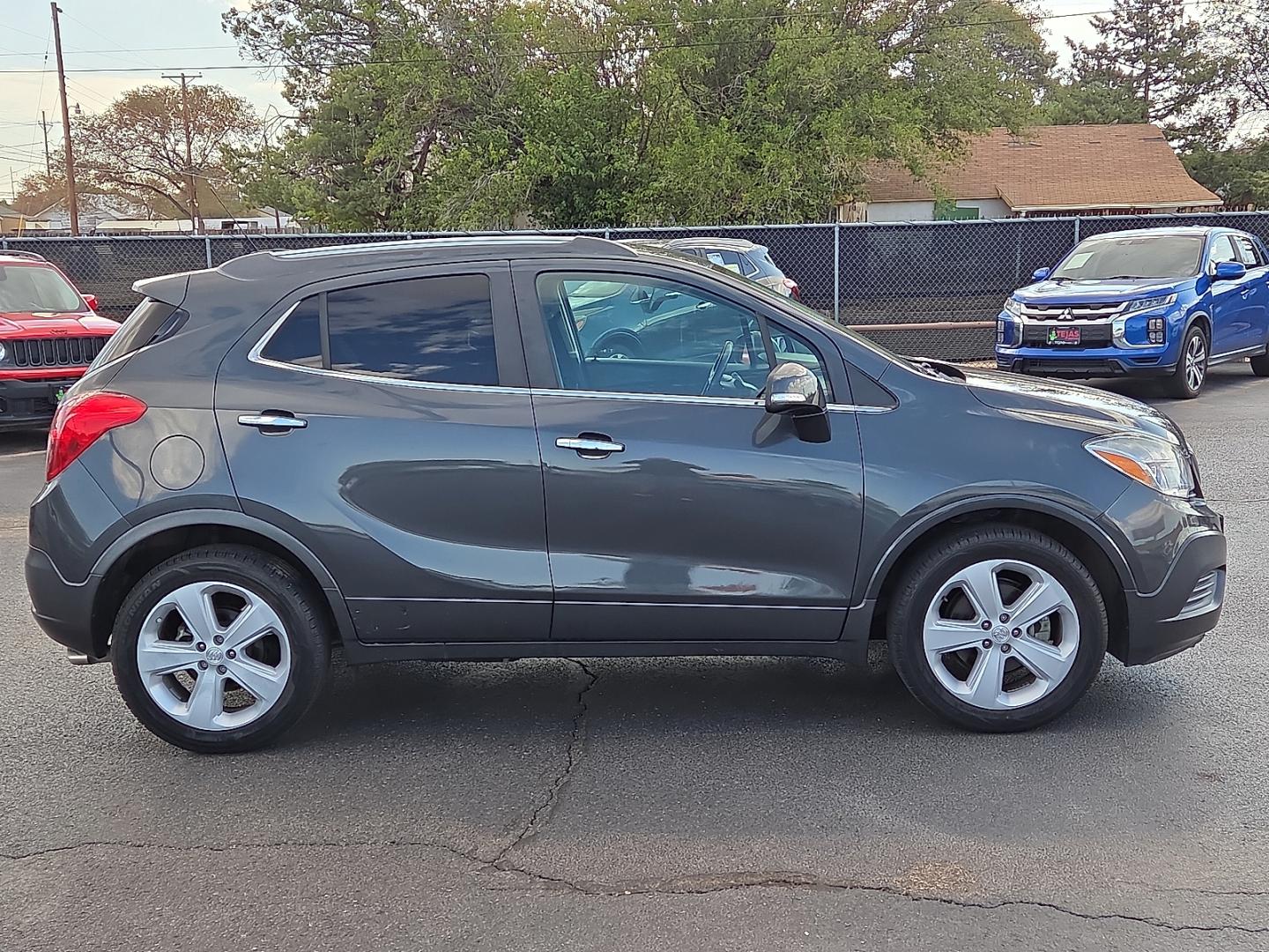 2016 Graphite Gray Metallic - GK2 /Ebony - AFN Buick Encore (KL4CJASB1GB) with an Ecotec 1.4L I-4 DOHC, variable valve control, intercooled turbo, regular gasoline, engine with 138HP engine, located at 4110 Avenue Q, Lubbock, 79412, 33.556553, -101.855820- Photo#1