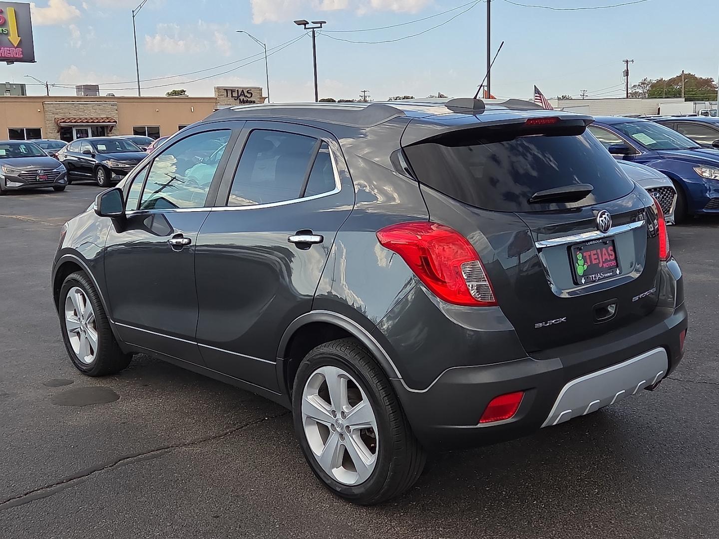 2016 Graphite Gray Metallic - GK2 /Ebony - AFN Buick Encore (KL4CJASB1GB) with an Ecotec 1.4L I-4 DOHC, variable valve control, intercooled turbo, regular gasoline, engine with 138HP engine, located at 4110 Avenue Q, Lubbock, 79412, 33.556553, -101.855820- Photo#3