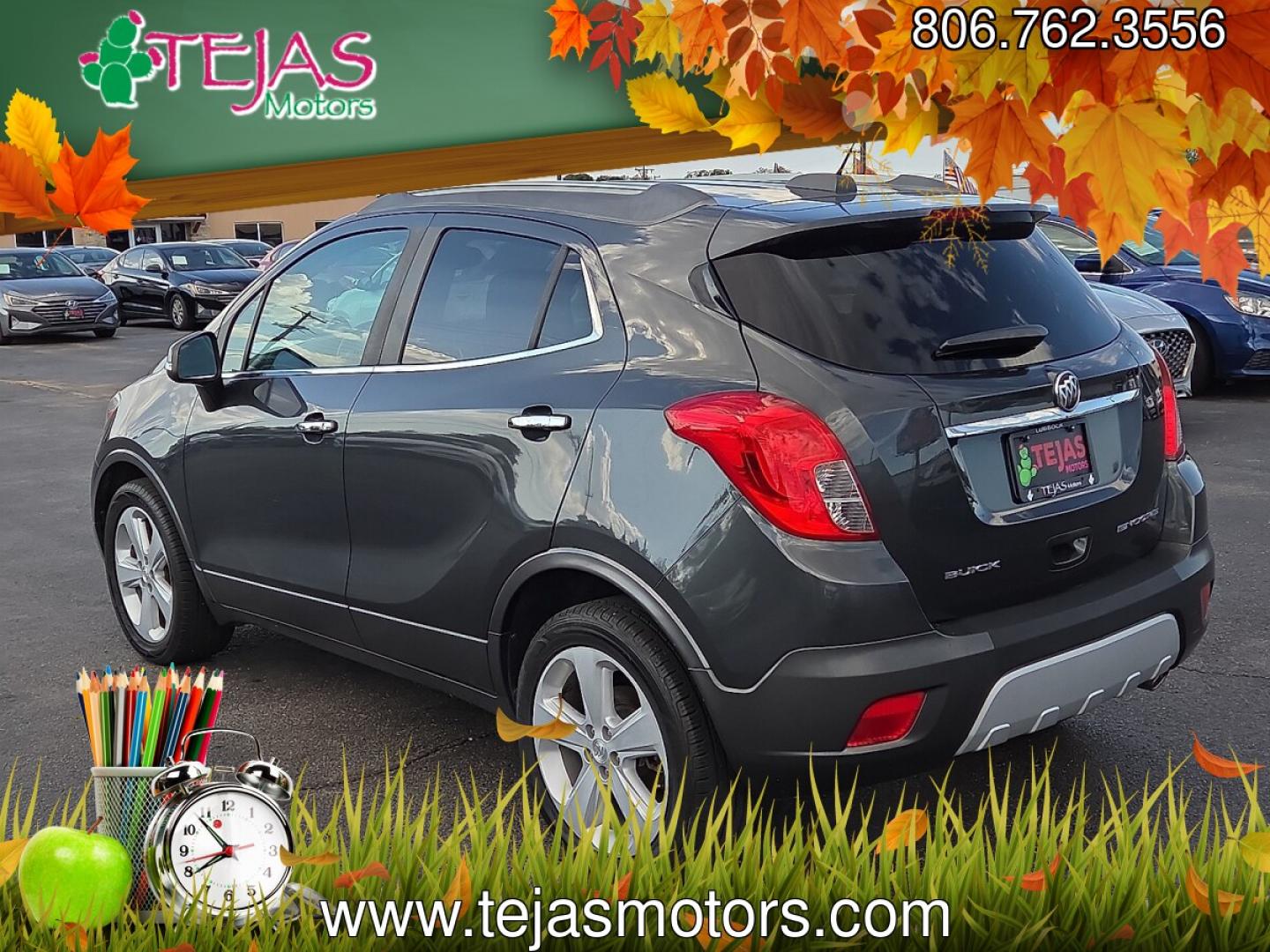 2016 Graphite Gray Metallic - GK2 /Ebony - AFN Buick Encore (KL4CJASB1GB) with an Ecotec 1.4L I-4 DOHC, variable valve control, intercooled turbo, regular gasoline, engine with 138HP engine, located at 4110 Avenue Q, Lubbock, 79412, 33.556553, -101.855820 - 09/03/2026 KEY IN ENVELOPE GOD- Photo#3