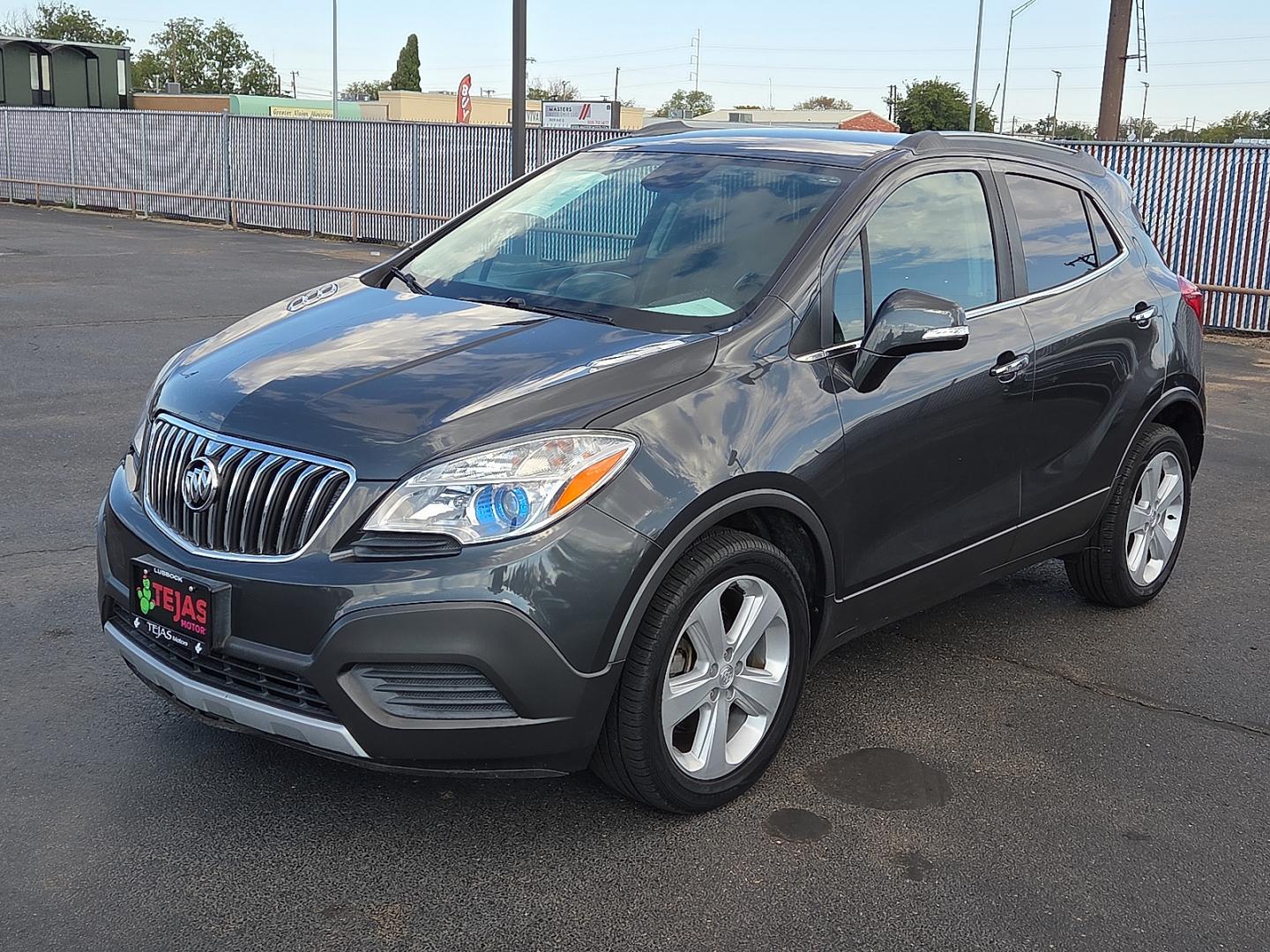 2016 Graphite Gray Metallic - GK2 /Ebony - AFN Buick Encore (KL4CJASB1GB) with an Ecotec 1.4L I-4 DOHC, variable valve control, intercooled turbo, regular gasoline, engine with 138HP engine, located at 4110 Avenue Q, Lubbock, 79412, 33.556553, -101.855820- Photo#4