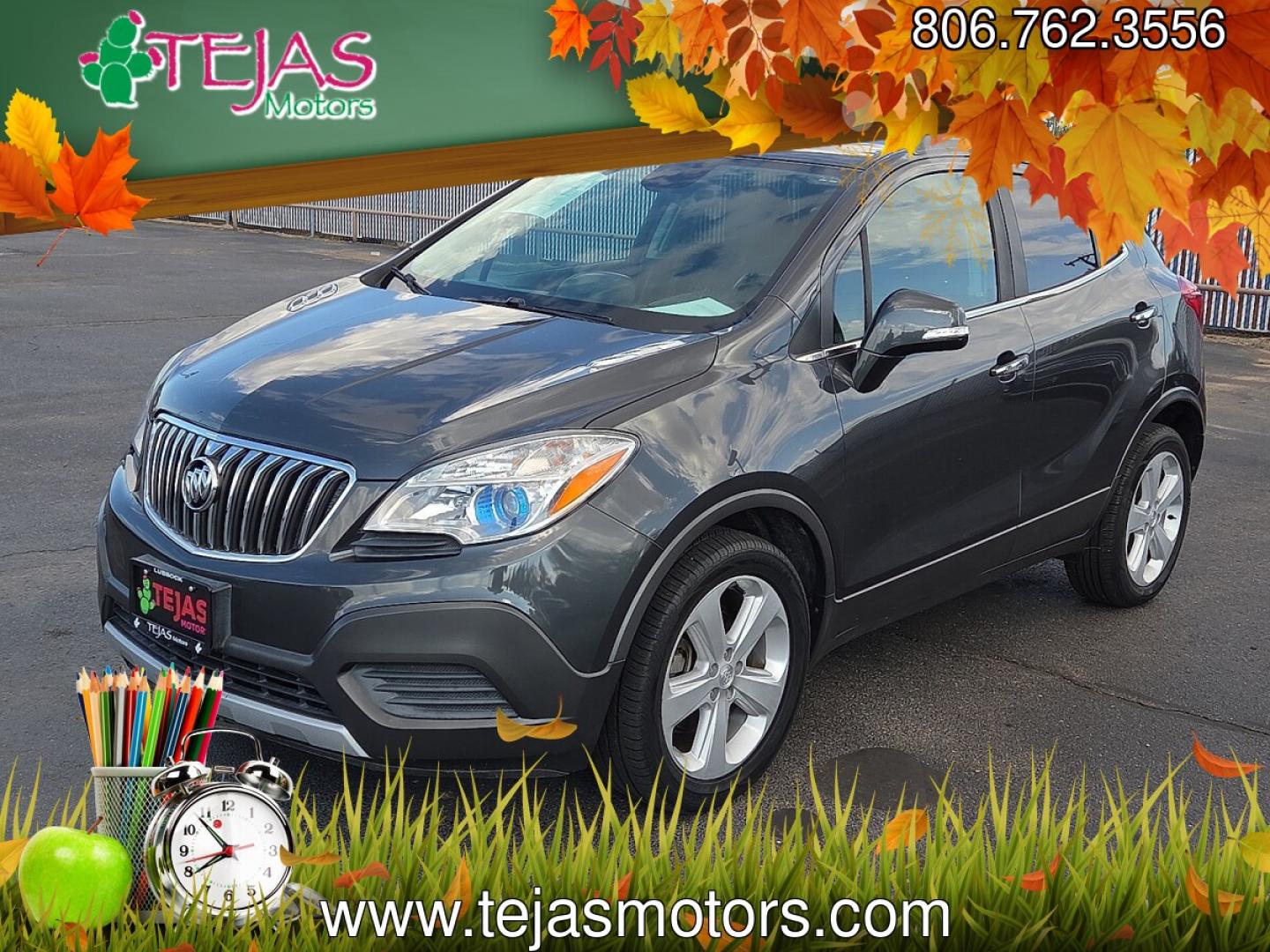 2016 Graphite Gray Metallic - GK2 /Ebony - AFN Buick Encore (KL4CJASB1GB) with an Ecotec 1.4L I-4 DOHC, variable valve control, intercooled turbo, regular gasoline, engine with 138HP engine, located at 4110 Avenue Q, Lubbock, 79412, 33.556553, -101.855820 - 09/03/2026 KEY IN ENVELOPE GOD- Photo#4