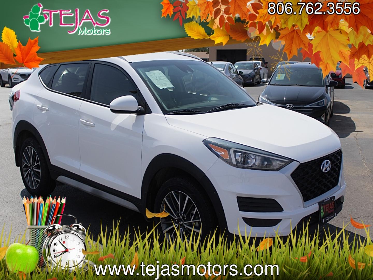 2021 WHITE Hyundai Tucson SEL (KM8J33ALXMU) with an Theta 2.4L I-4 direct injection, DOHC, CVVT variable valve control, regular gasoline, engine with 181HP engine, located at 4110 Avenue Q, Lubbock, 79412, 33.556553, -101.855820- Photo#3