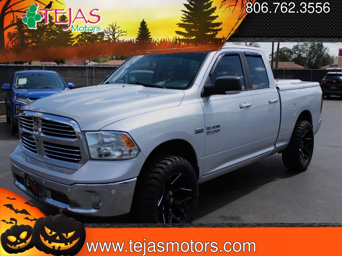 2018 Brilliant Silver - K23 RAM 1500 SLT Quad Cab 2WD (1C6RR6GT2JS) with an 5.7L V8 OHV 16V engine, 8A transmission, located at 4110 Avenue Q, Lubbock, 79412, 33.556553, -101.855820- Photo#1