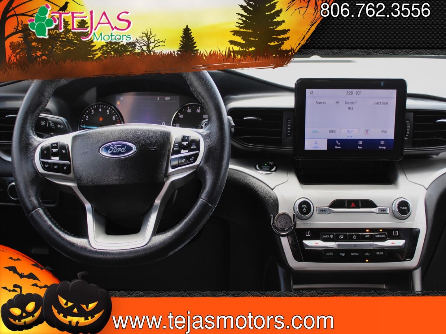 2020 BLACK Ford Explorer XLT 2WD (1FMSK7DH4LG) with an 2.3L L4 DOHC 16V engine, 10A transmission, located at 3701 Avenue Q, Lubbock, 79412, 33.560417, -101.855019- Photo#7
